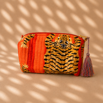 Oranje Strepen Tijger | Toilettas Medium